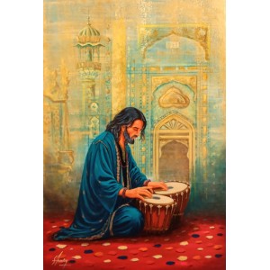 S. A. Noory, 24 x 36 Inch, Acrylic on Canvas, Figurative Painting, AC-SAN-242